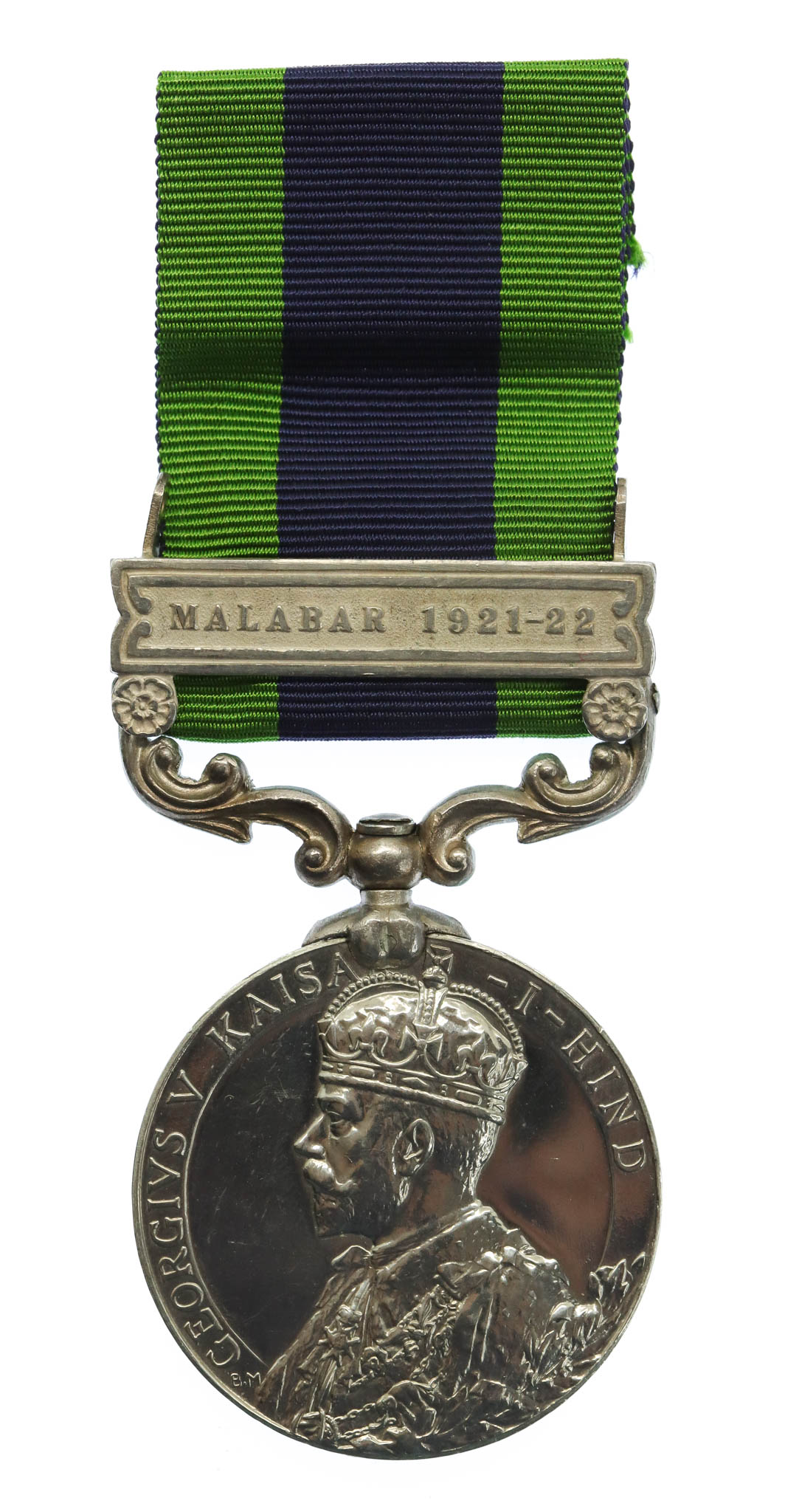 1908 India General Service Medal (Clasp - Malabar 1921-22) - Inspr. G.R. Glover, Calicut Railway Police