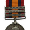 Queen's South Africa Medal (3 Clasps - Cape Colony, Paardeberg, Johannesburg) - Pte. C.W. Leak, 2nd Bn. Lincolnshire Regiment - Prisoner of War, Nitrals Nek 11/7/1900