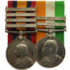 Queen's South Africa Medal (Clasps - Cape Colony, Johannesburg, Diamond Hill, Wittebergen) & King's South Africa Medal (Clasps - South Africa 1901, South Africa 1902) Pair - Pte. H.W. Baker, 2nd Bn. Lincolnshire Regiment