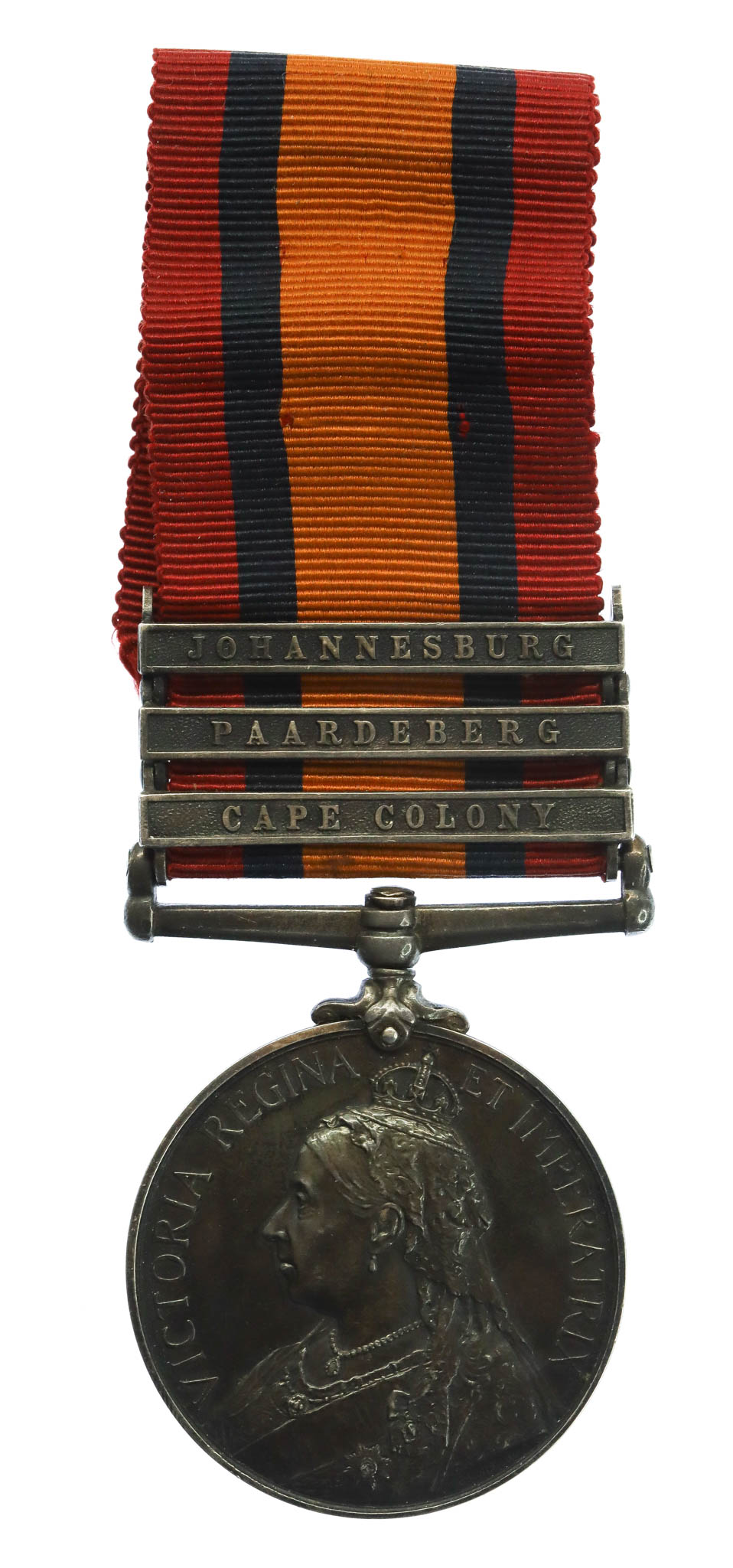 Queen's South Africa Medal (3 Clasps - Cape Colony, Paardeberg, Johannesburg) - Pte. A. White, 2nd Bn. Lincolnshire Regiment