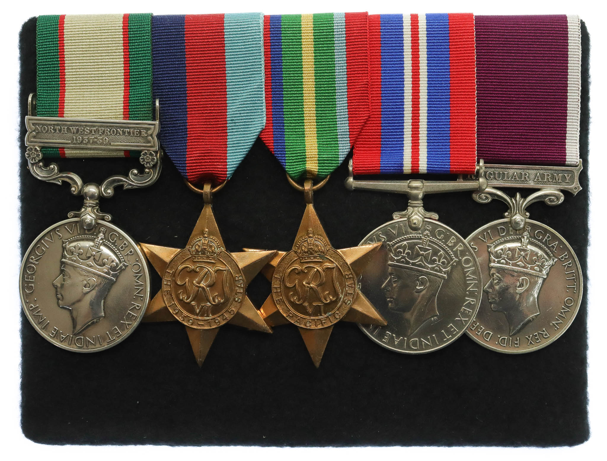 1936 IGS (Clasp - North West Frontier 1937-39) and WW2 Japanese Prisoner of War Long Service Medal Group of Five - W.O.1. I. MacDougall, Royal Electrical & Mechanical Engineers (Previously R.A.O.C.)