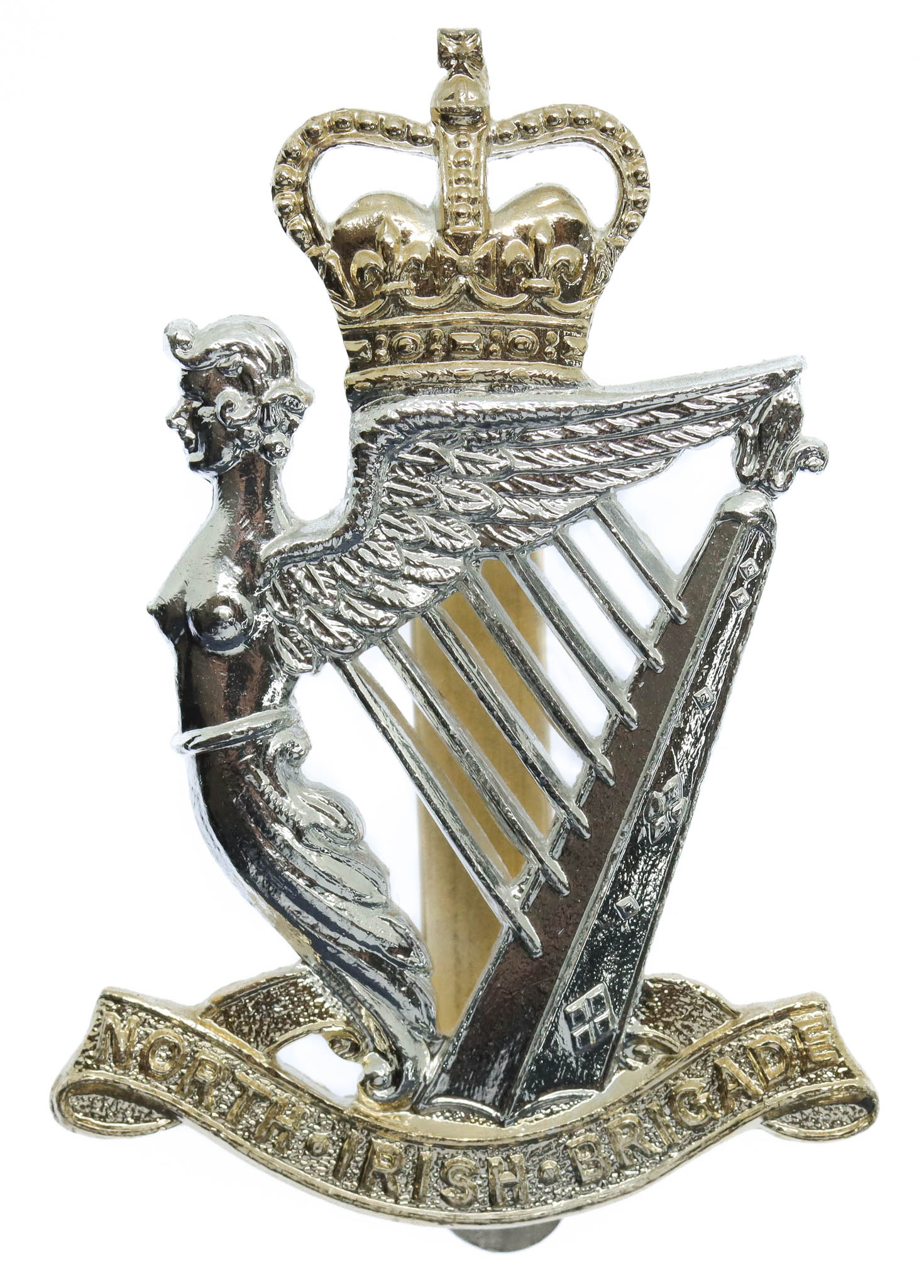 North Irish Brigade Anodised (Staybrite) Cap Badge