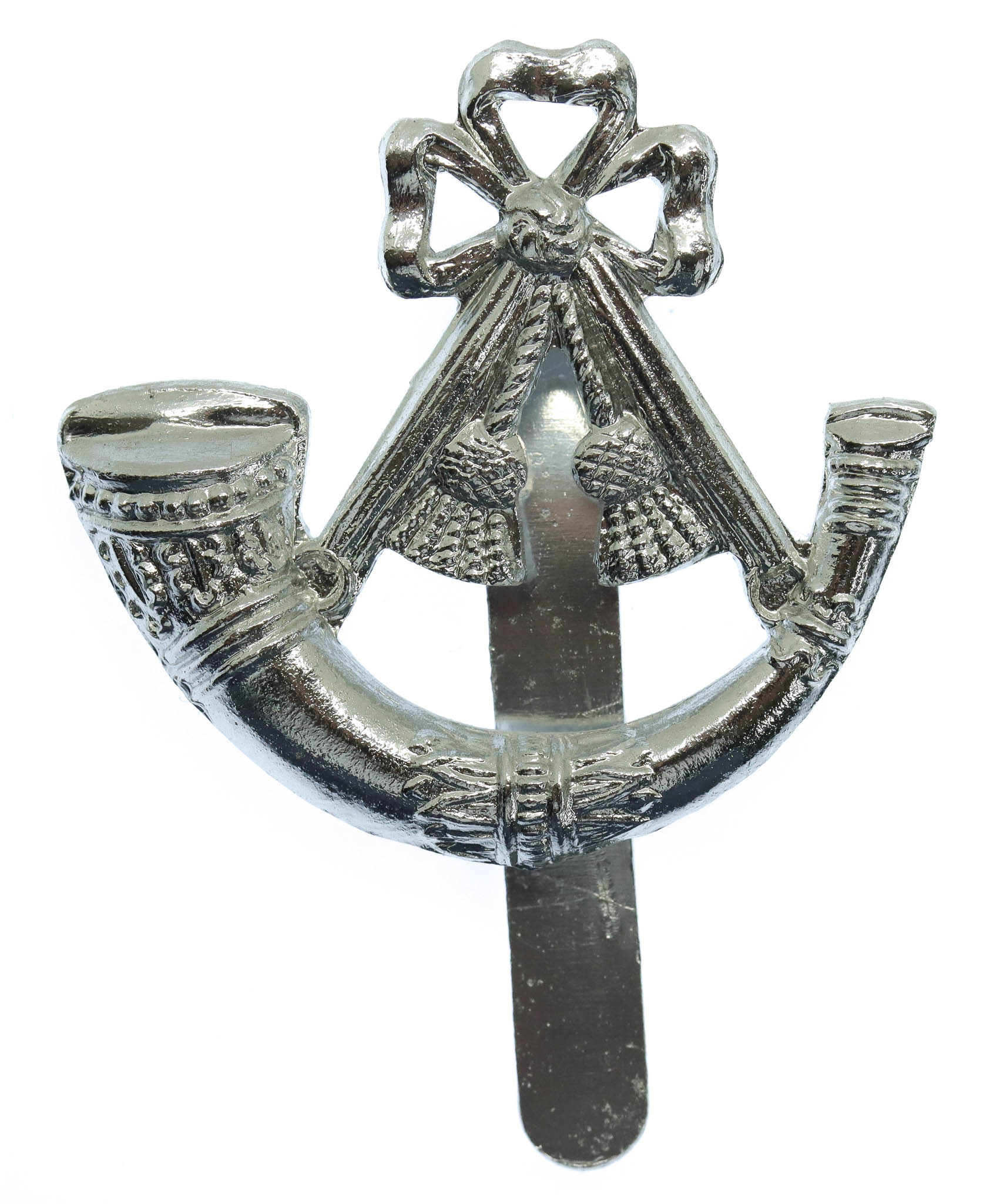 Light Infantry Anodised (Staybrite) Cap Badge