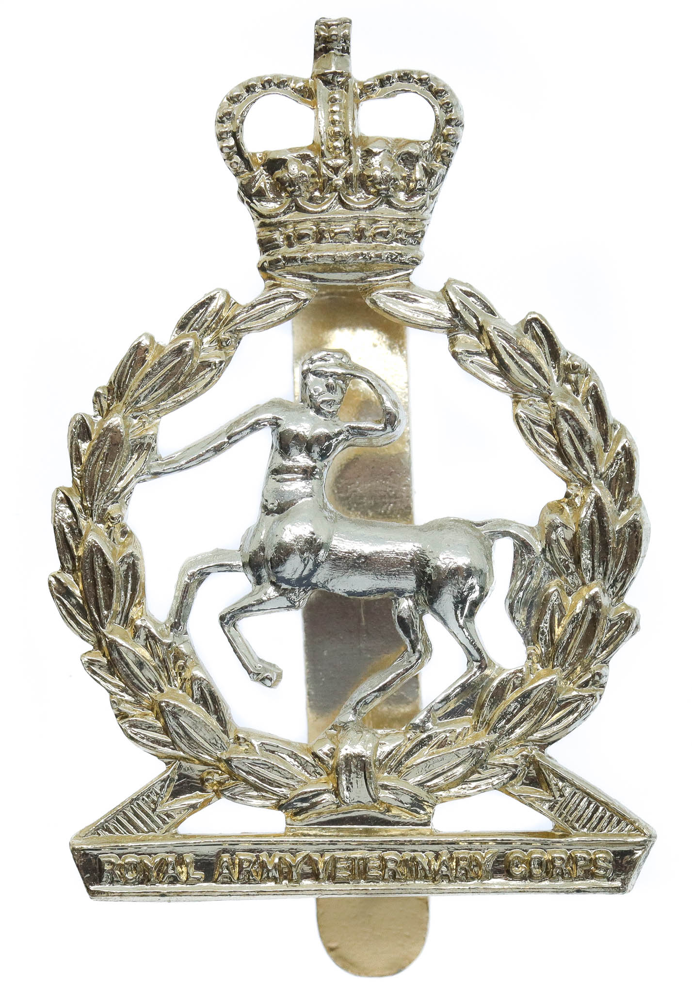 Royal Army Veterinary Corps (R.A.V.C.) Anodised (Staybrite) Cap Badge