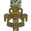 Royal Army Educational Corps (R.A.E.C.) Bi-metal Cap Badge - Queen's Crown