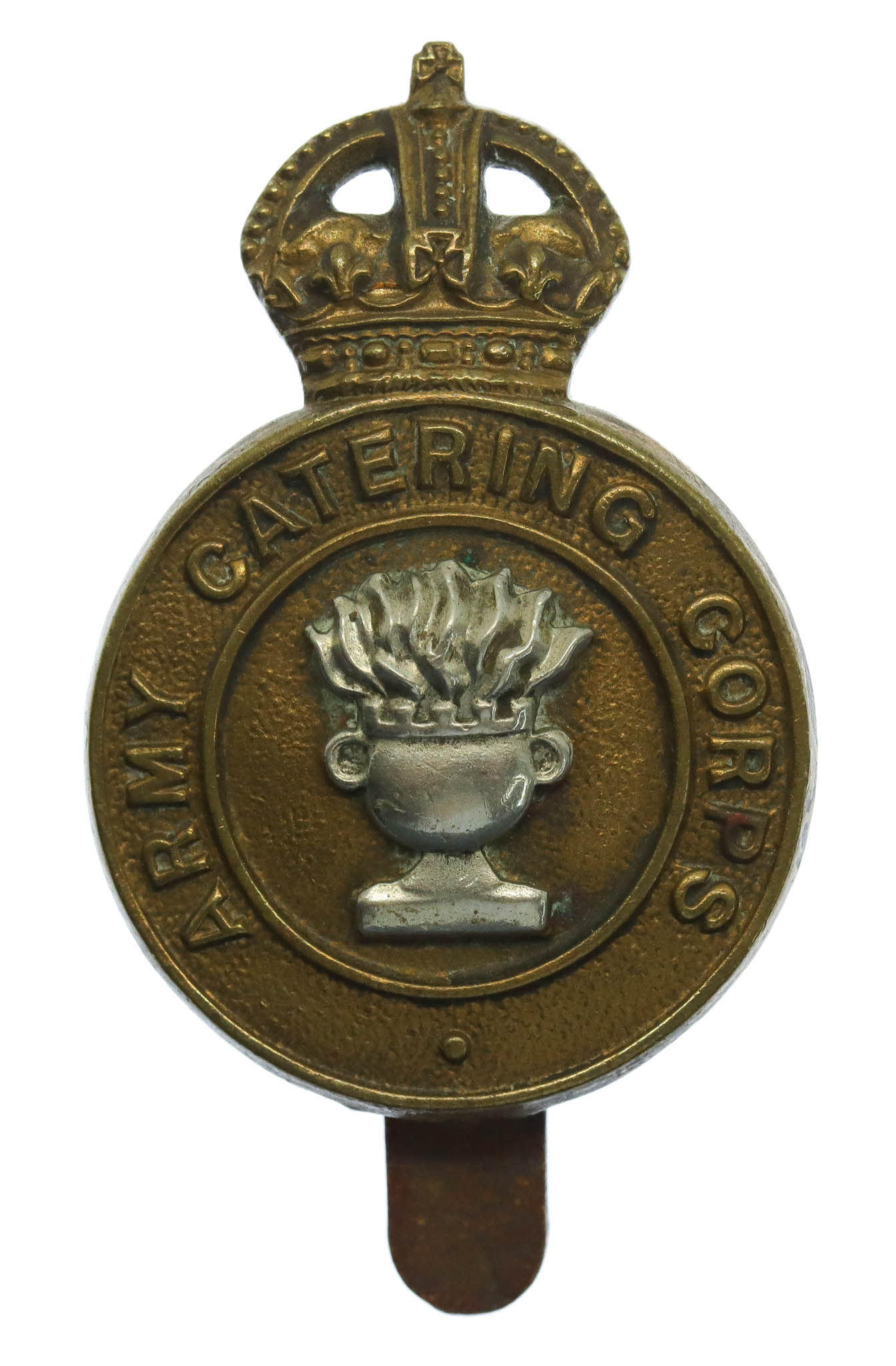 Army Catering Corps Bi-Metal Cap Badge - King's Crown