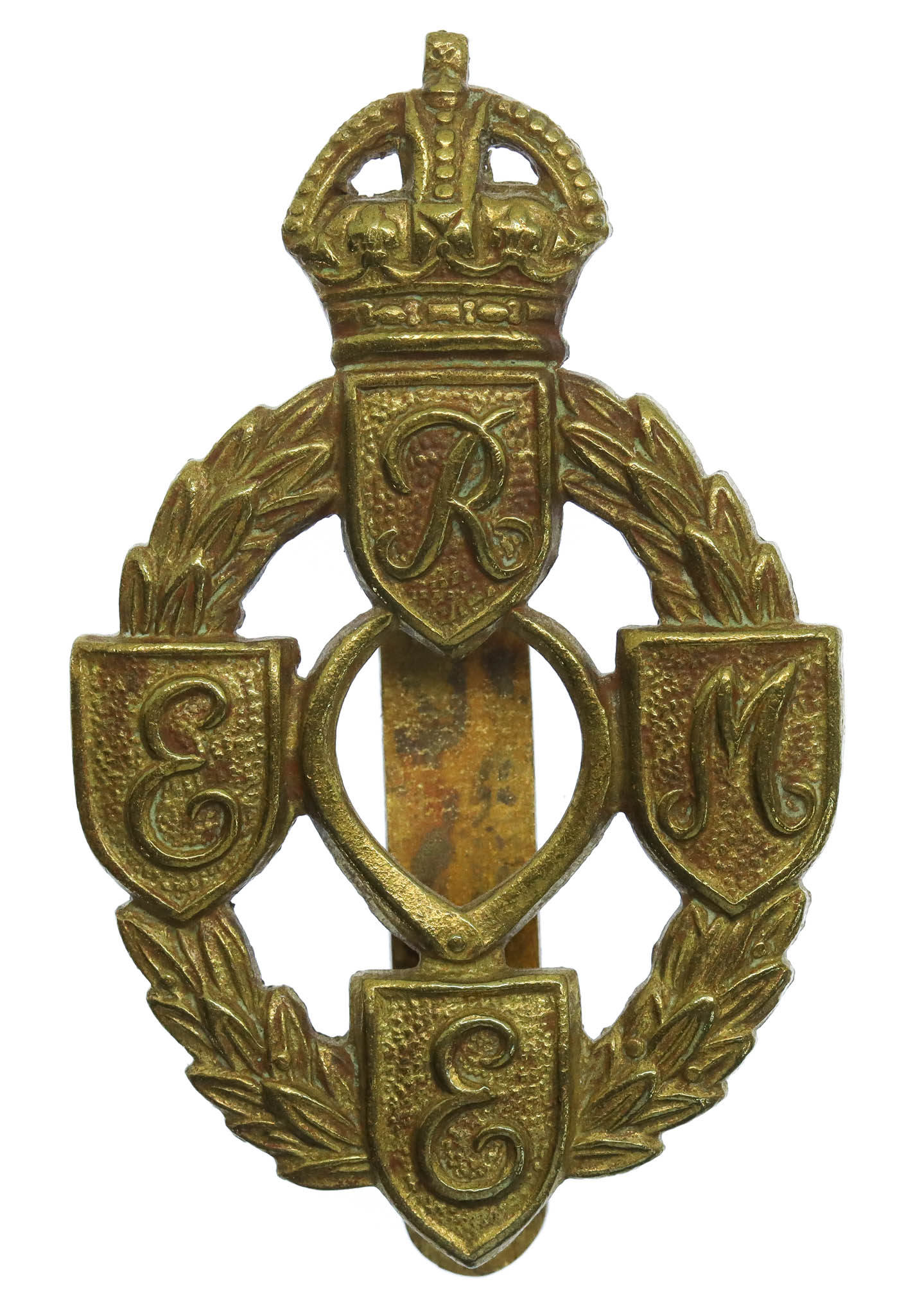 Royal Electrical & Mechanical Engineers (R.E.M.E.) Cap Badge - King's Crown