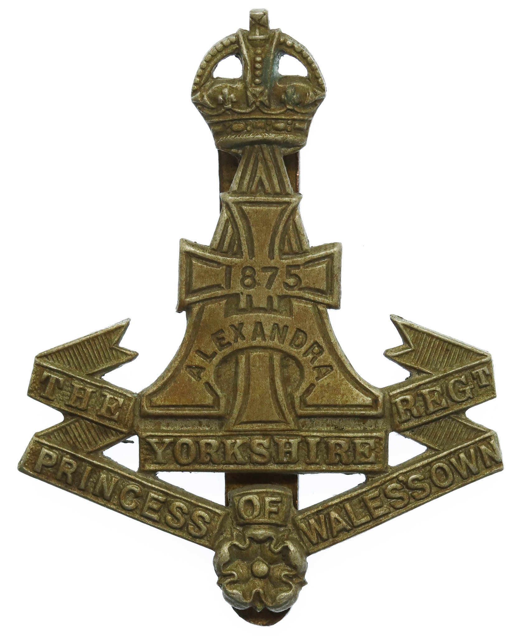 Yorkshire Regiment (Green Howards) Cap Badge - King's Crown