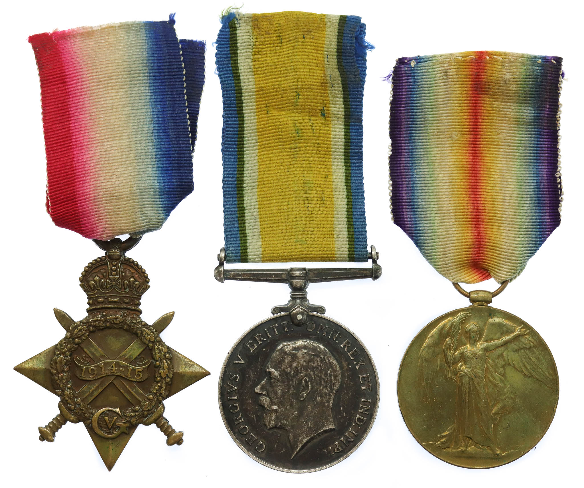WW1 1914-15 Star Medal Trio - Pte. J. Caldicott, Manchester Regiment / Royal Air Force