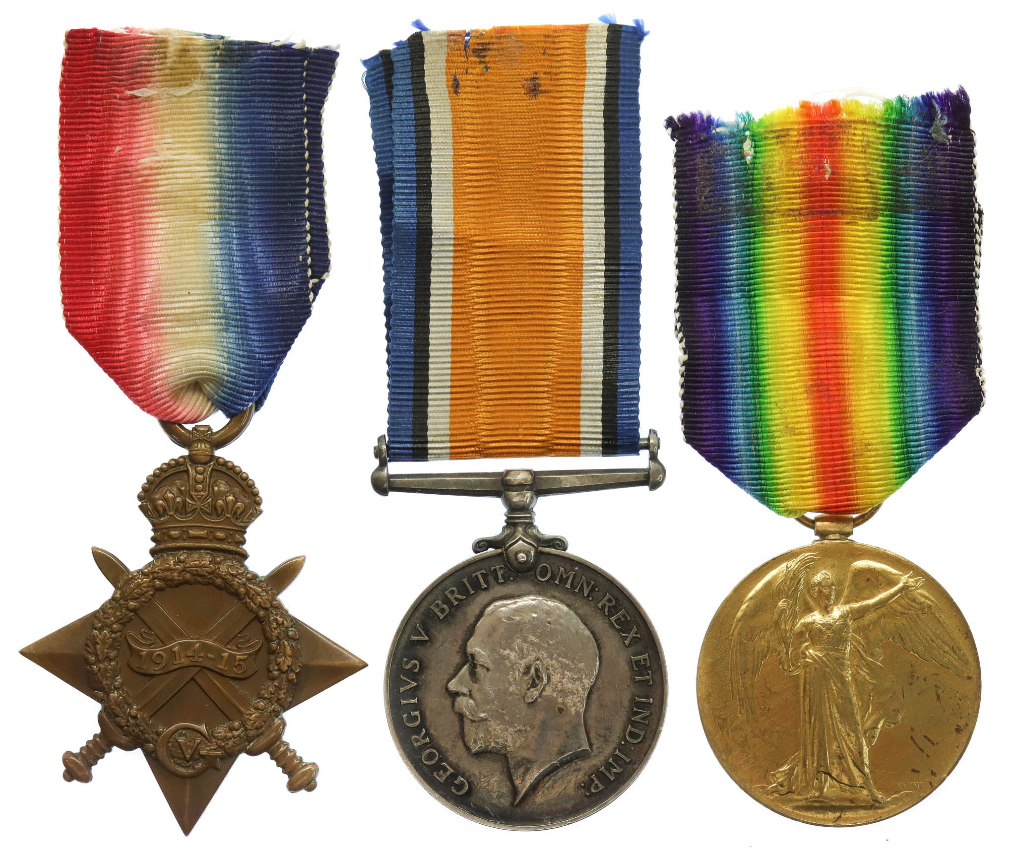 WW1 1914-15 Star Medal Trio - Pte. H.J. White, 11th Bn. Middlesex Regiment