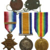 WW1 1914 Star Medal Trio with Dog Tags - Pte. J. Bush, 16th Lancers