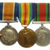 WW1 1914-15 Star, British War Medal, Victory Medal, WW2 Defence Medal and Police LS&GC Medal Group of Five - Gnr. G.R. Merchant, Royal Artillery