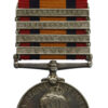 Queen's South Africa Medal (4 Clasps - Belmont, Modder River, Driefontein, Johannesburg) - Pte. A. Holcombe, Coldstream Guards - Severely Wounded 04/06/1900 (Pretoria)