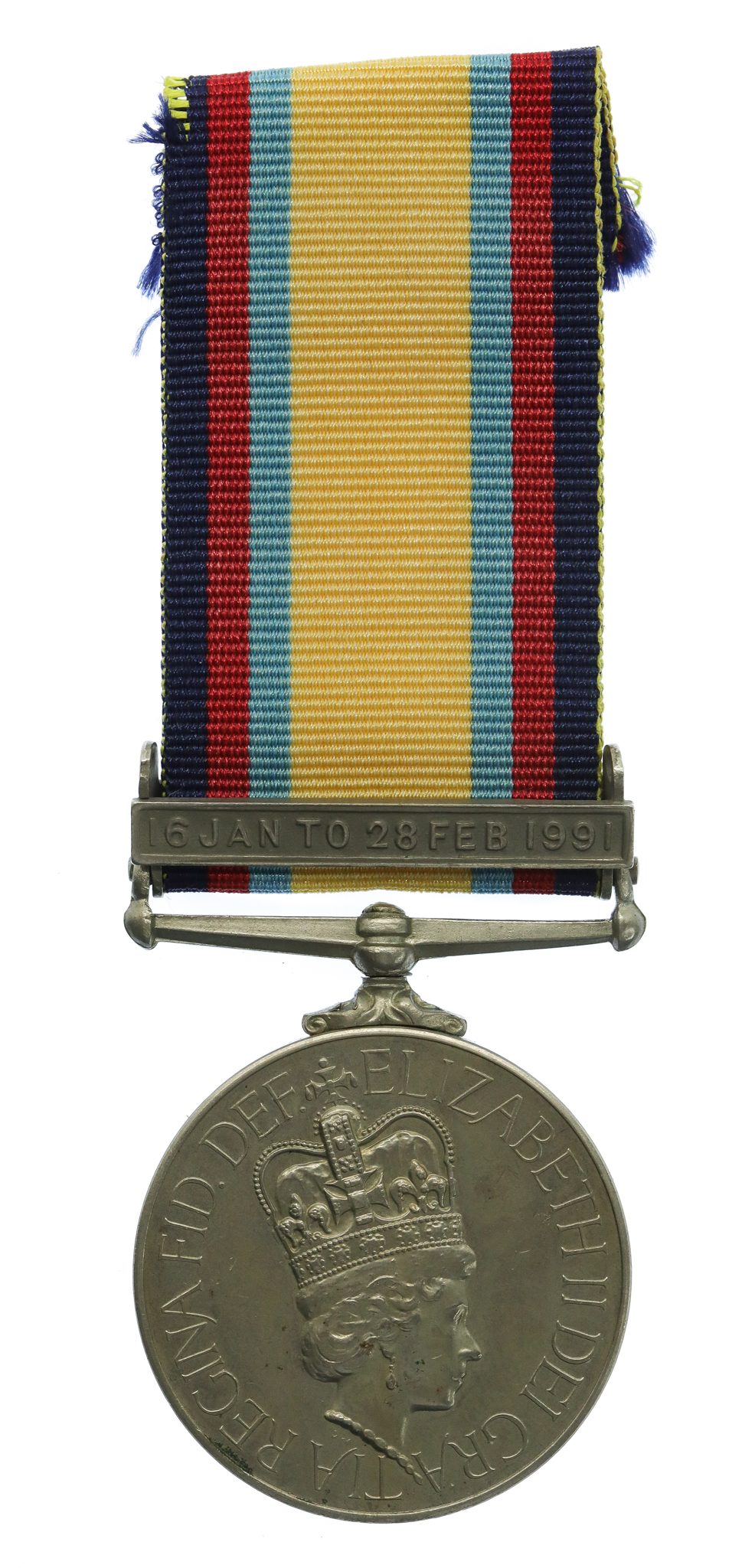 Gulf Medal 1990-1991 (Clasp - 16 Jan to 28 Feb 1991) - SAC. M.P. Stratton, Royal Air Force