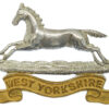West Yorkshire Regiment Officer's Silvered & Gilt Cap Badge