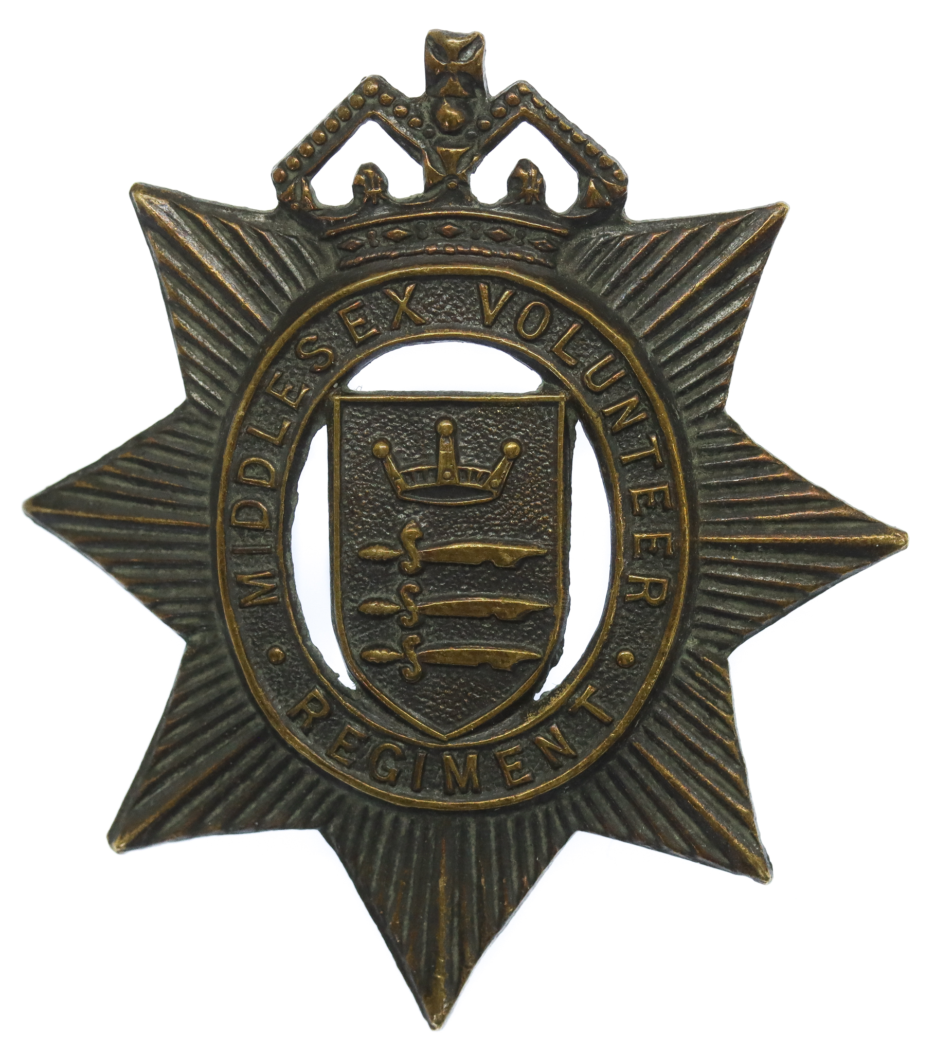 Middlesex Volunteer Regiment WW1 VTC Cap Badge