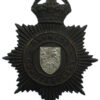 Gwynedd Constabulary Night Helmet Plate - King's Crown (Missing One Lug)