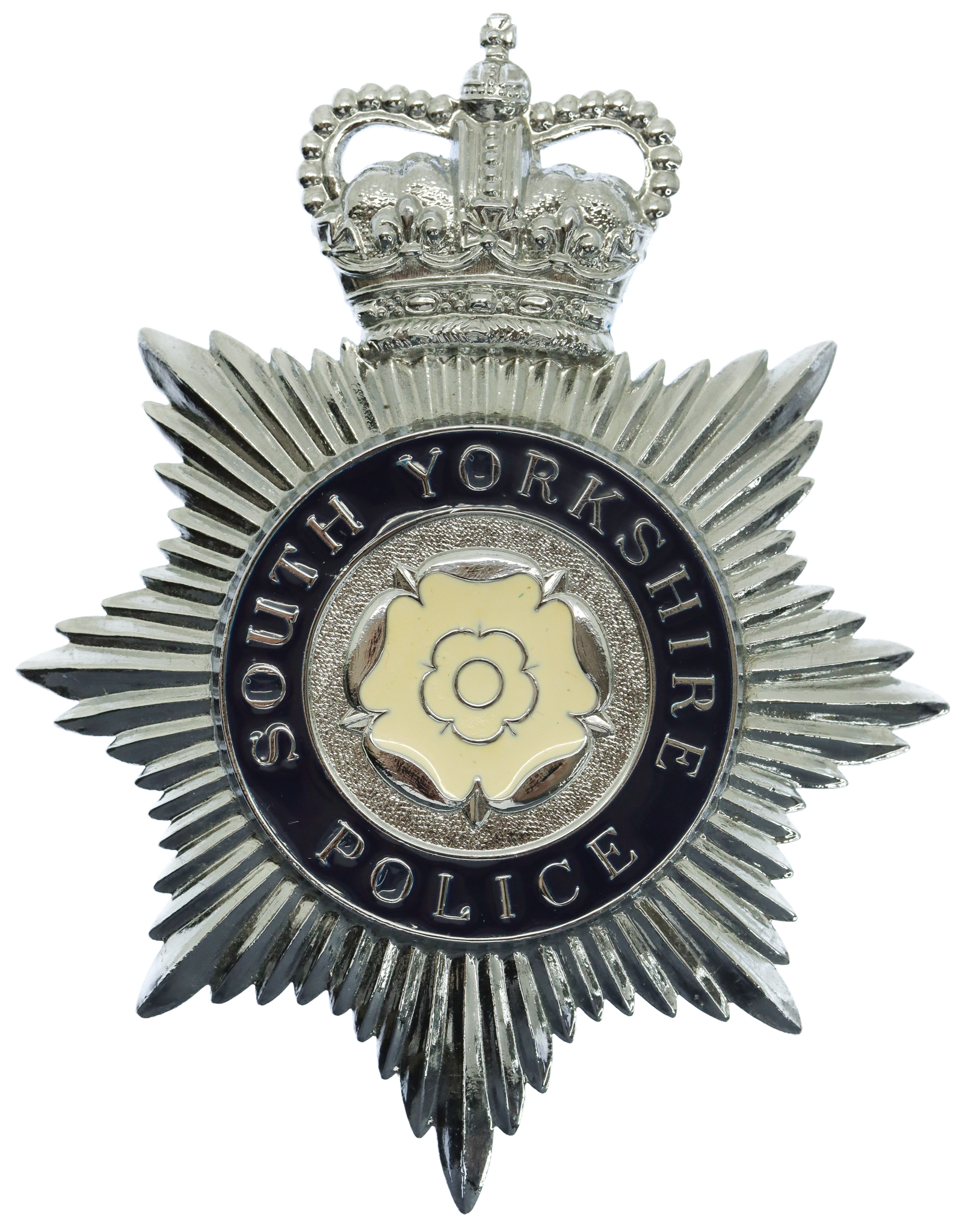 South Yorkshire Police Enamelled Helmet Plate - Queen's Crown