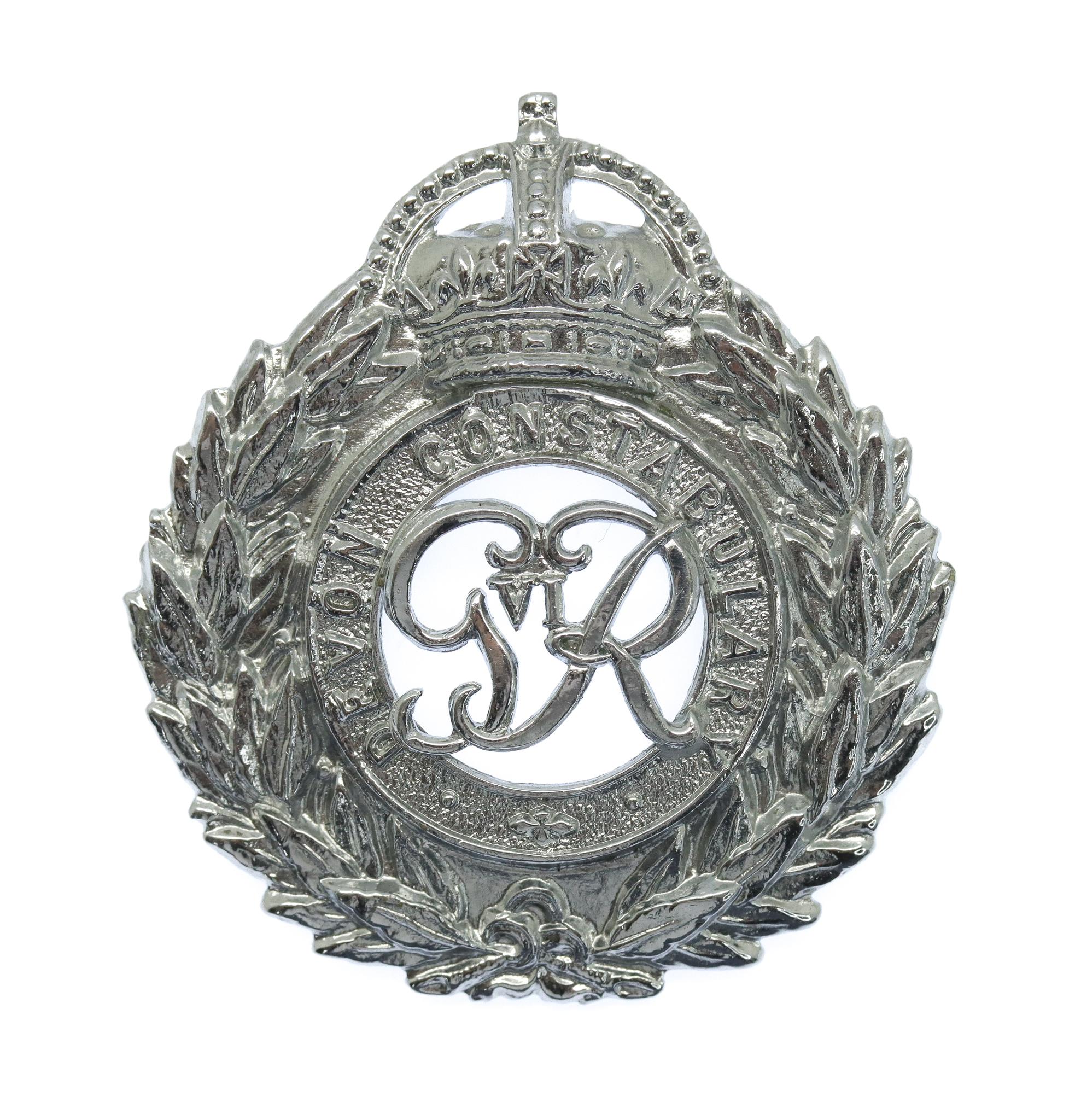George V1 Devon Constabulary Wreath Cap Badge