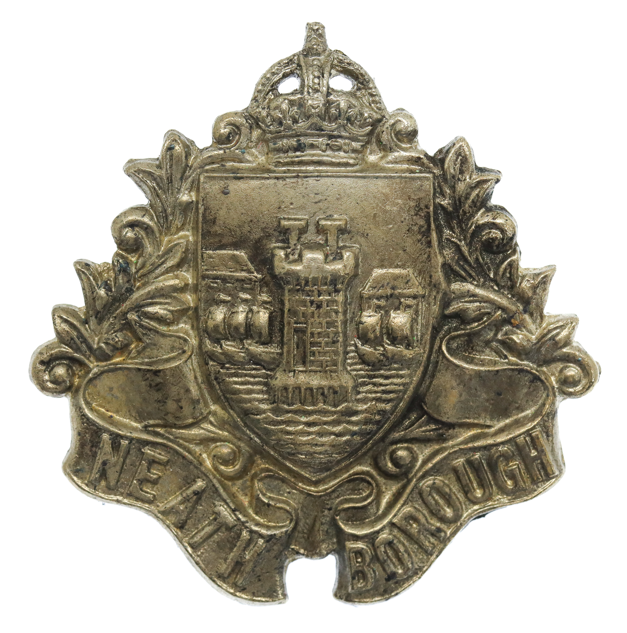 Neath Borough Police Cap Badge - King's Crown