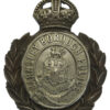 Barnsley Borough Police Wreath Helmet Plate - King's Crown
