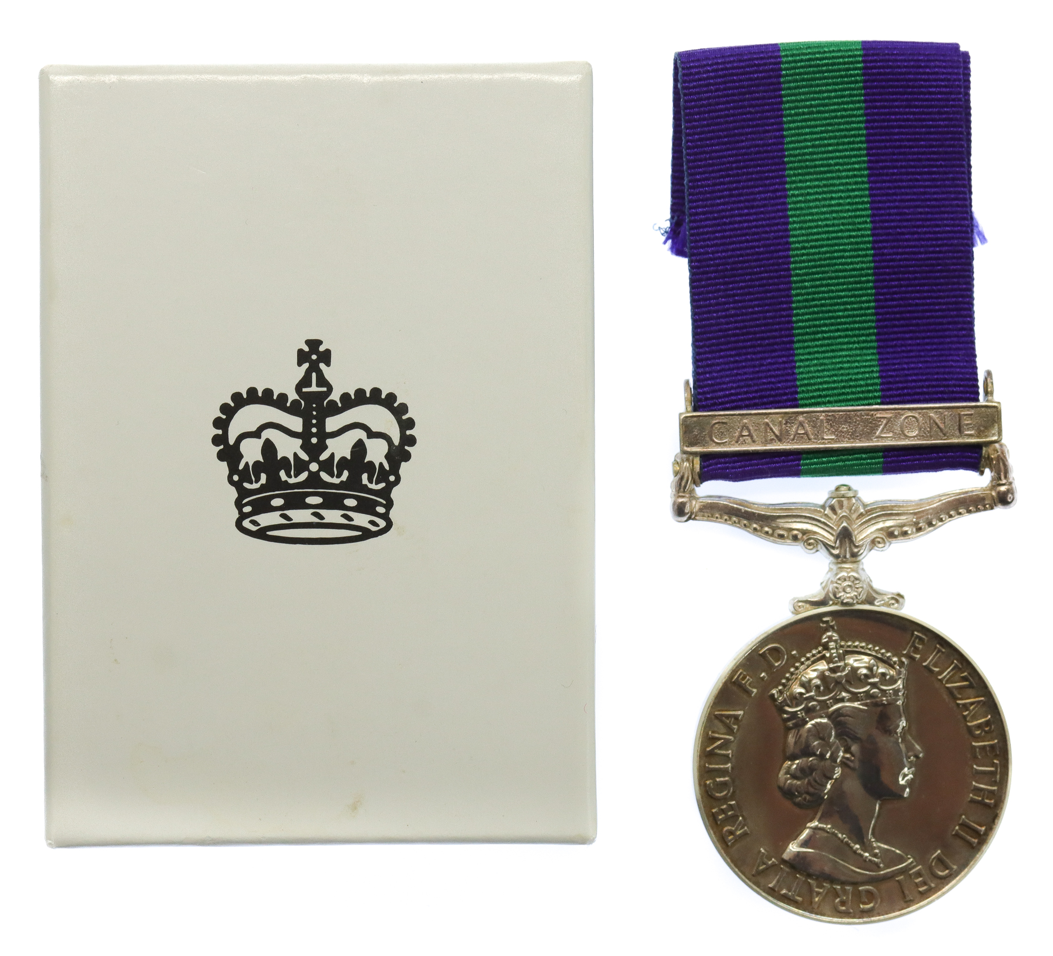 General Service Medal (Clasp - Canal Zone) - AC2. W. Kirkland, Royal Air Force