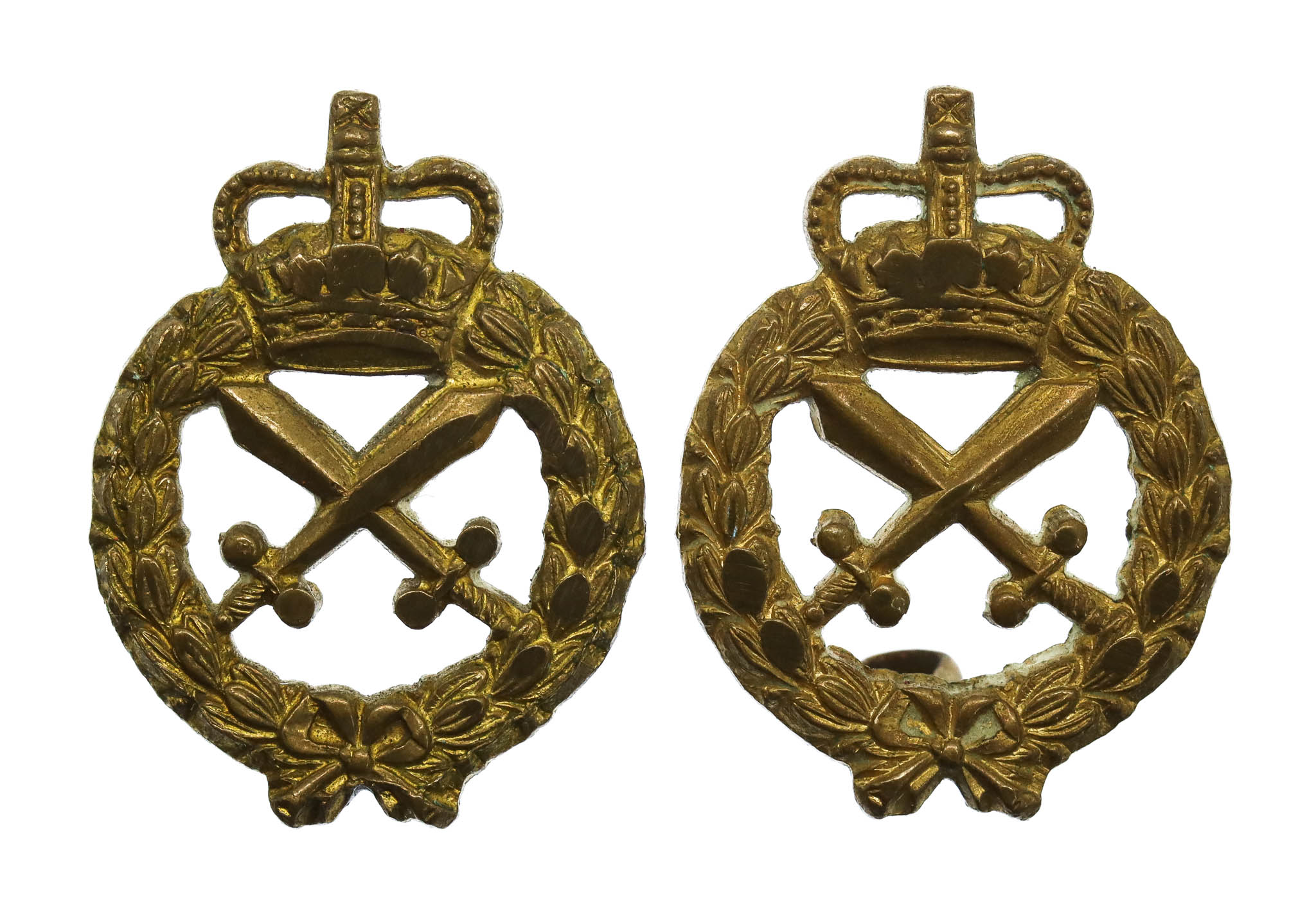 Pair of  Royal Australian Corps of Military Police/Provost Corps Collar Badges - Queen's Crown