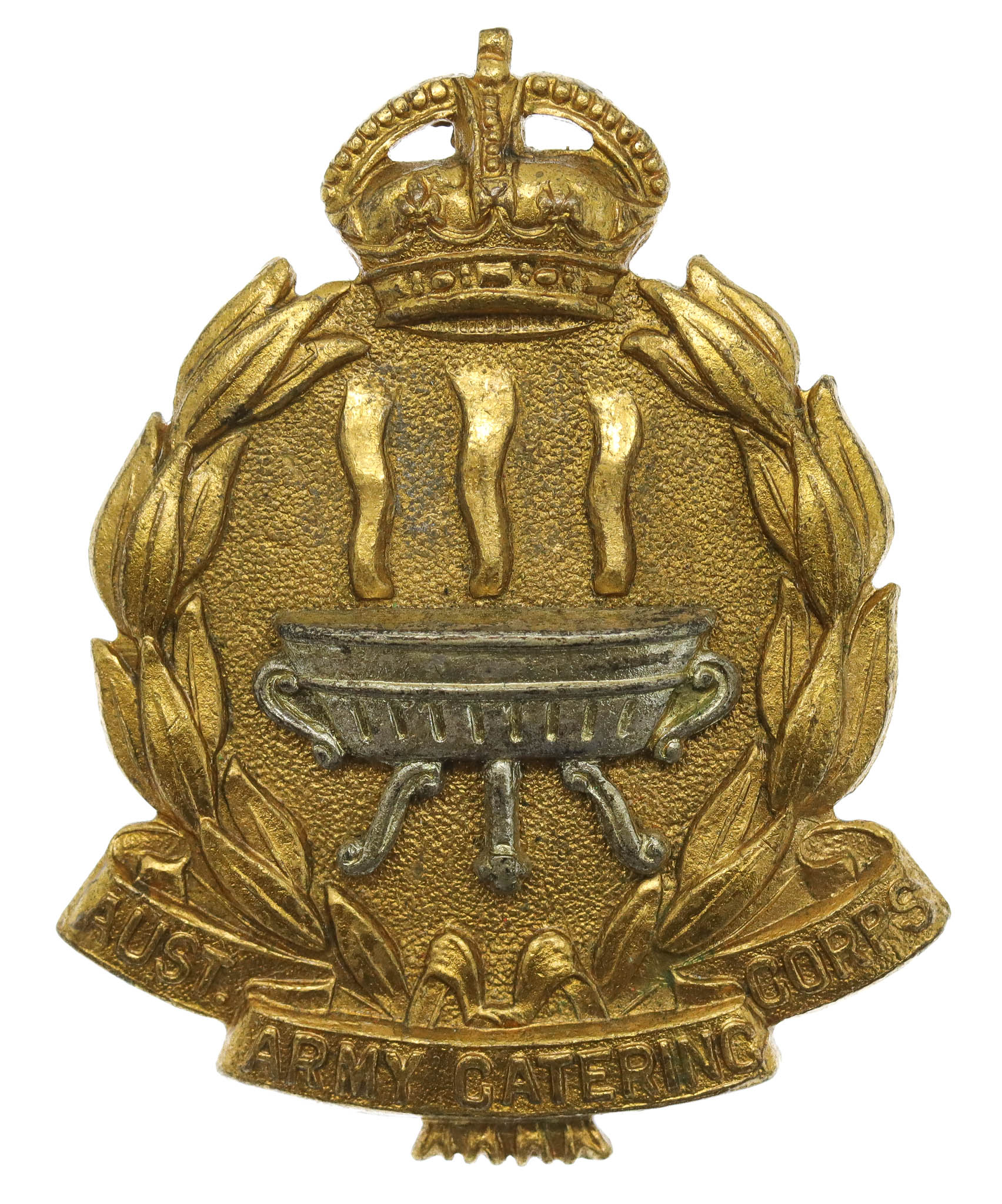 Australian Army Catering Corps Cap Badge - King's Crown