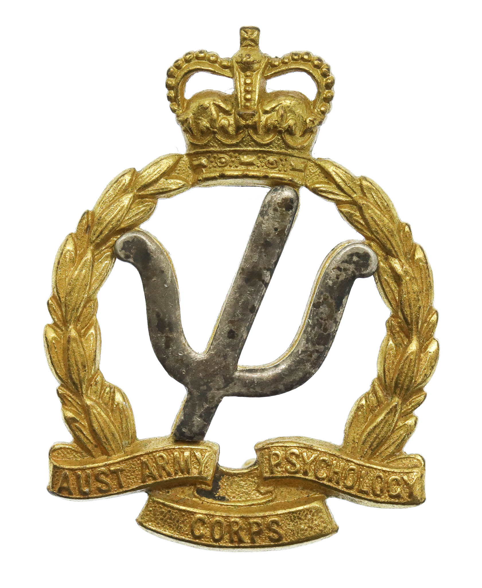 Australian Army Psychology Corps Cap Badge - Queen's Crown