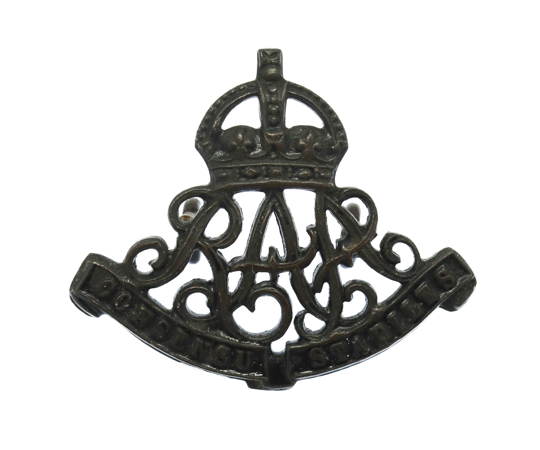 Royal Australian Artillery Collar Badge - King's Crown