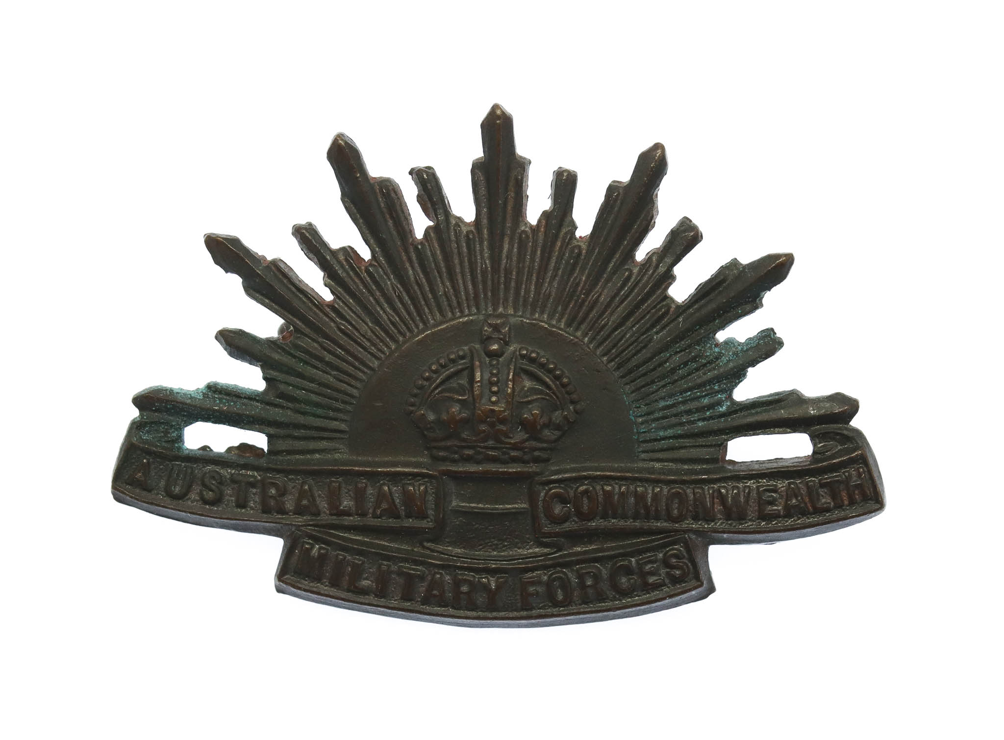 Australian Commonwealth Military Forces Collar Badge - King's Crown