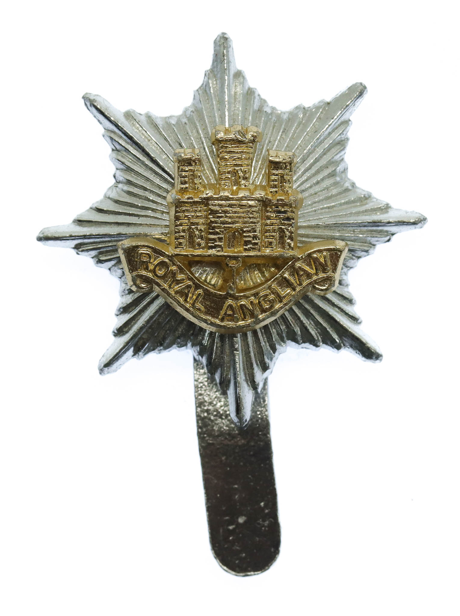 Royal Anglian Regiment Anodised (Staybrite) Cap Badge