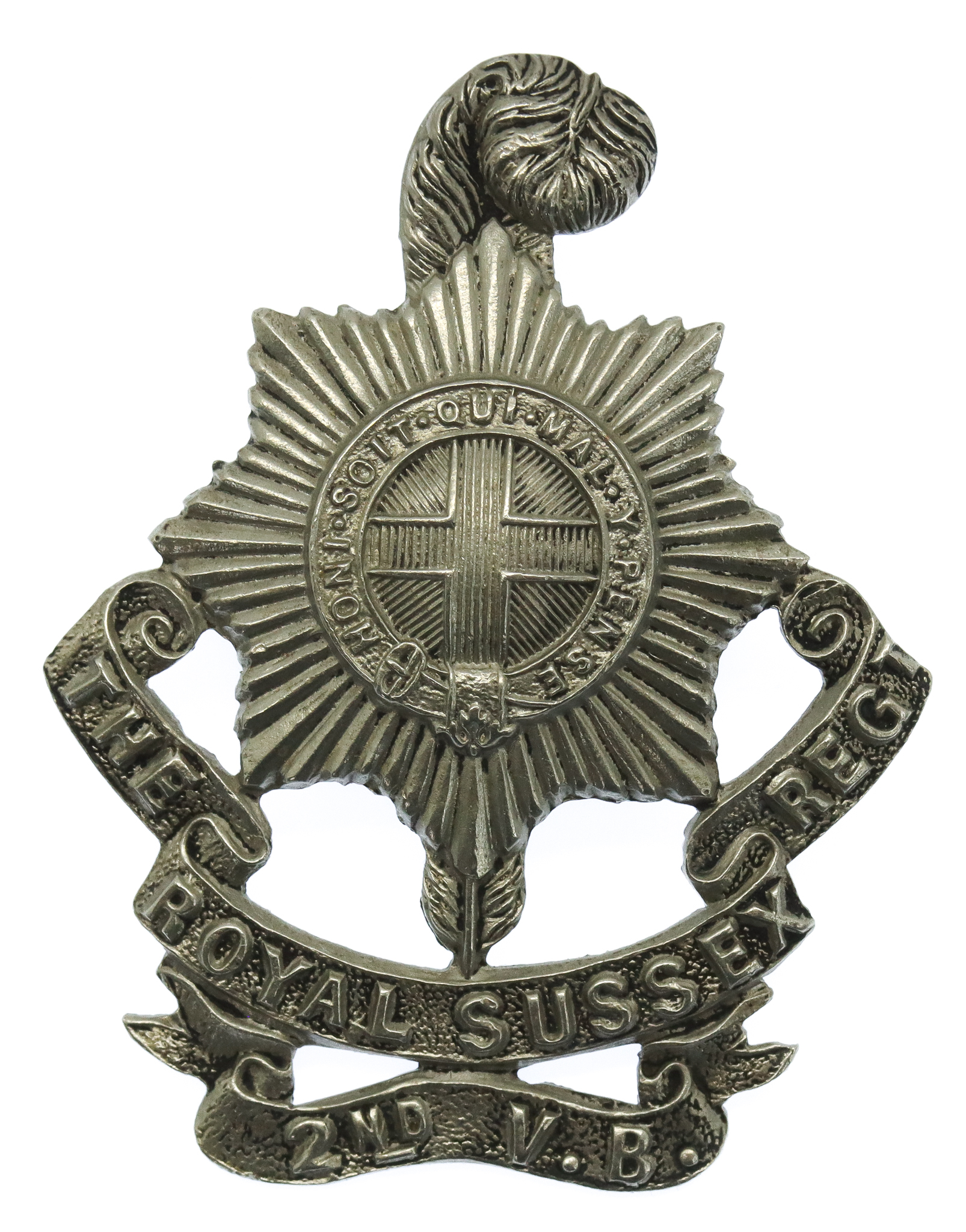 2nd (Worthing) Volunteer Bn. Royal Sussex Regiment Cap Badge