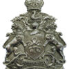 Leicester City Police Chrome Helmet Plate - King's Crown