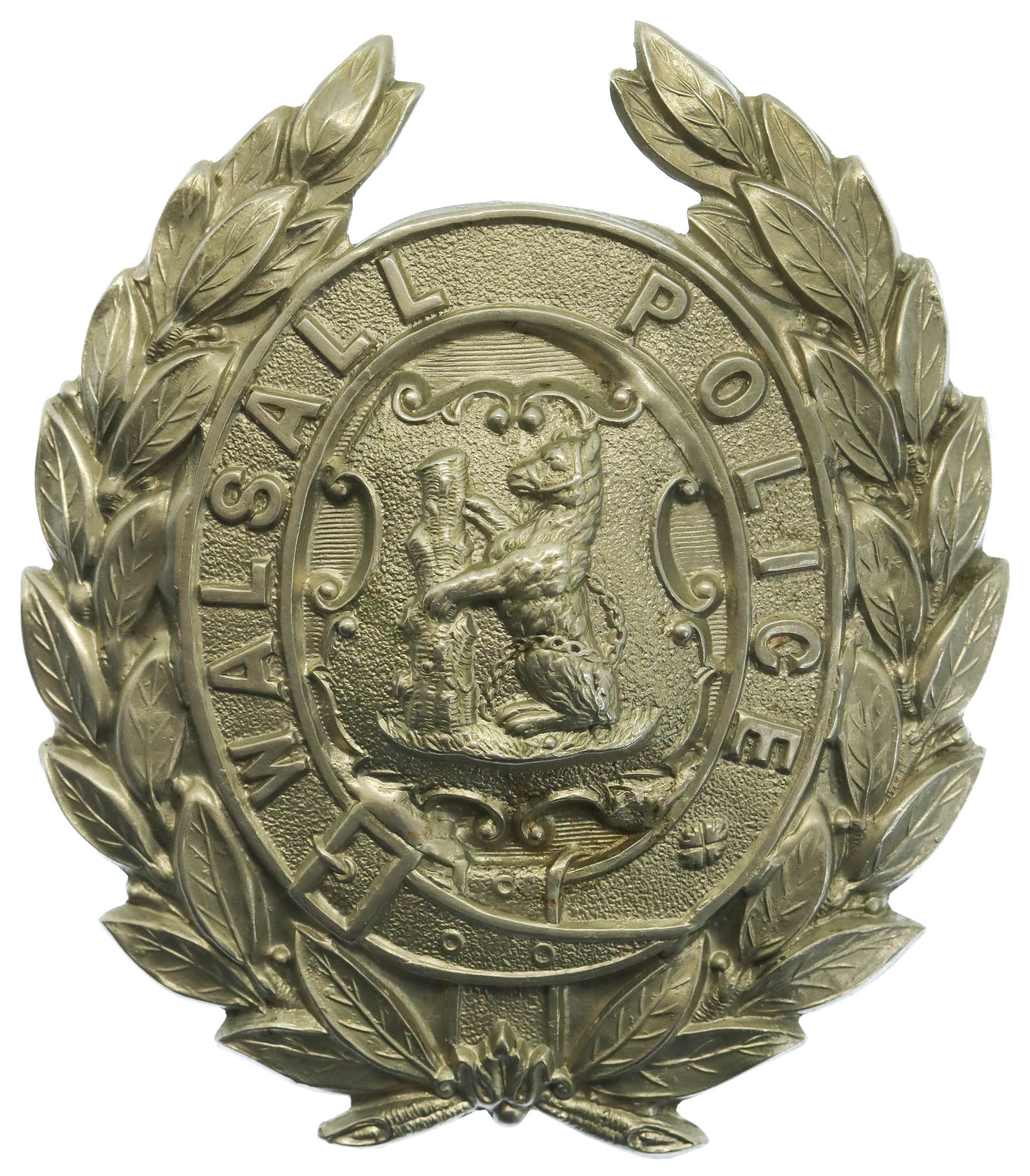 Walsall Borough Police Wreath Helmet Plate