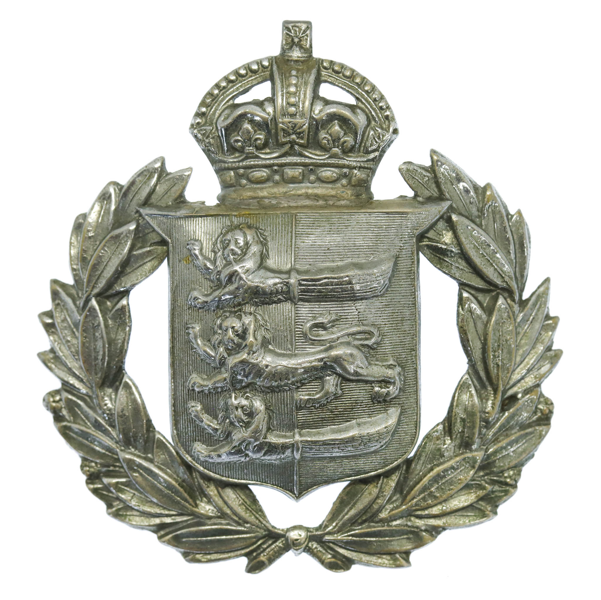 Hastings Borough Police Large Wreath Cap Badge - King's Crown