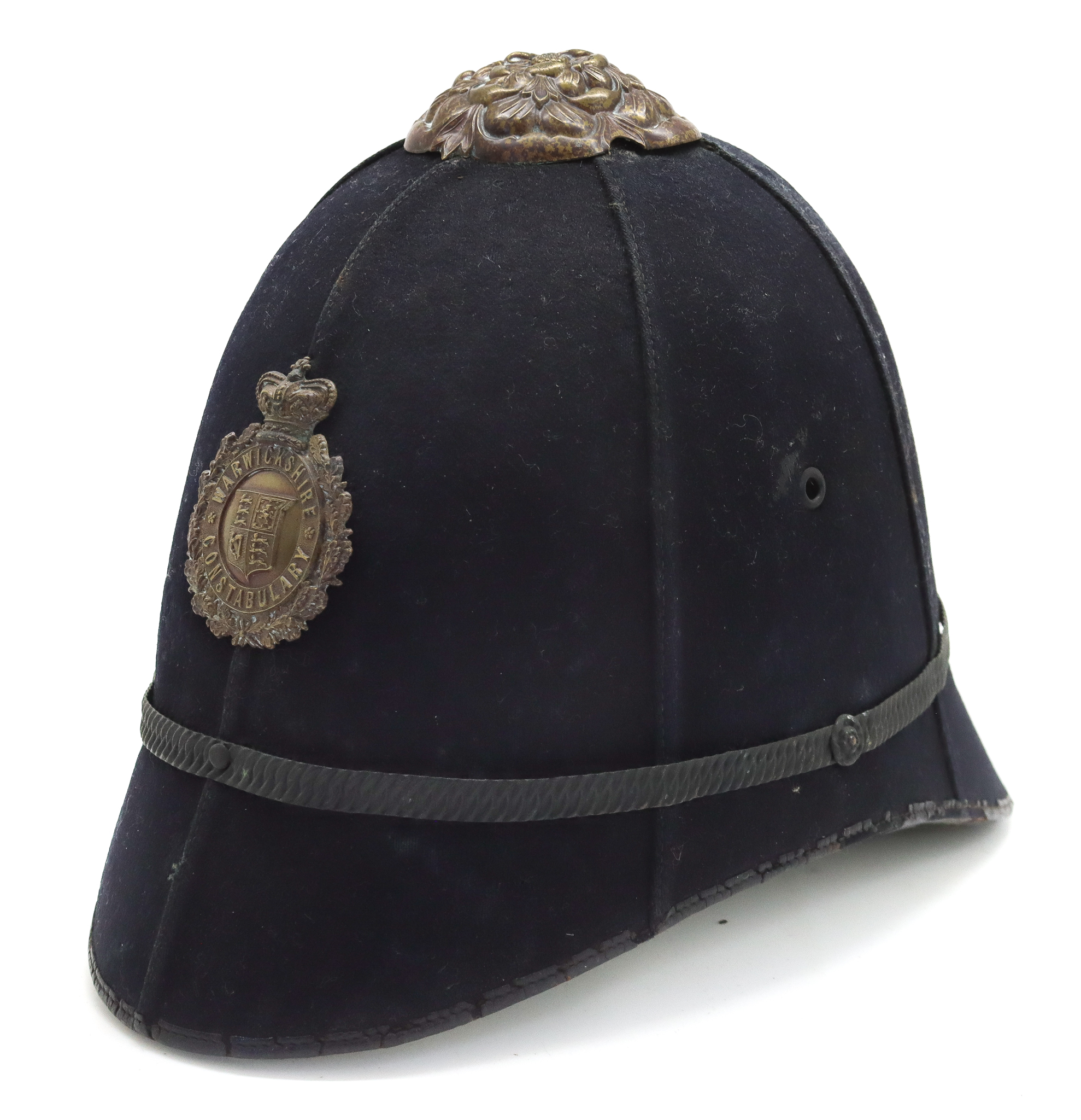 Victorian Warwickshire Constabulary Rose Top Helmet 