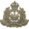 East Suffolk Police White Metal Cap Badge - King's Crown