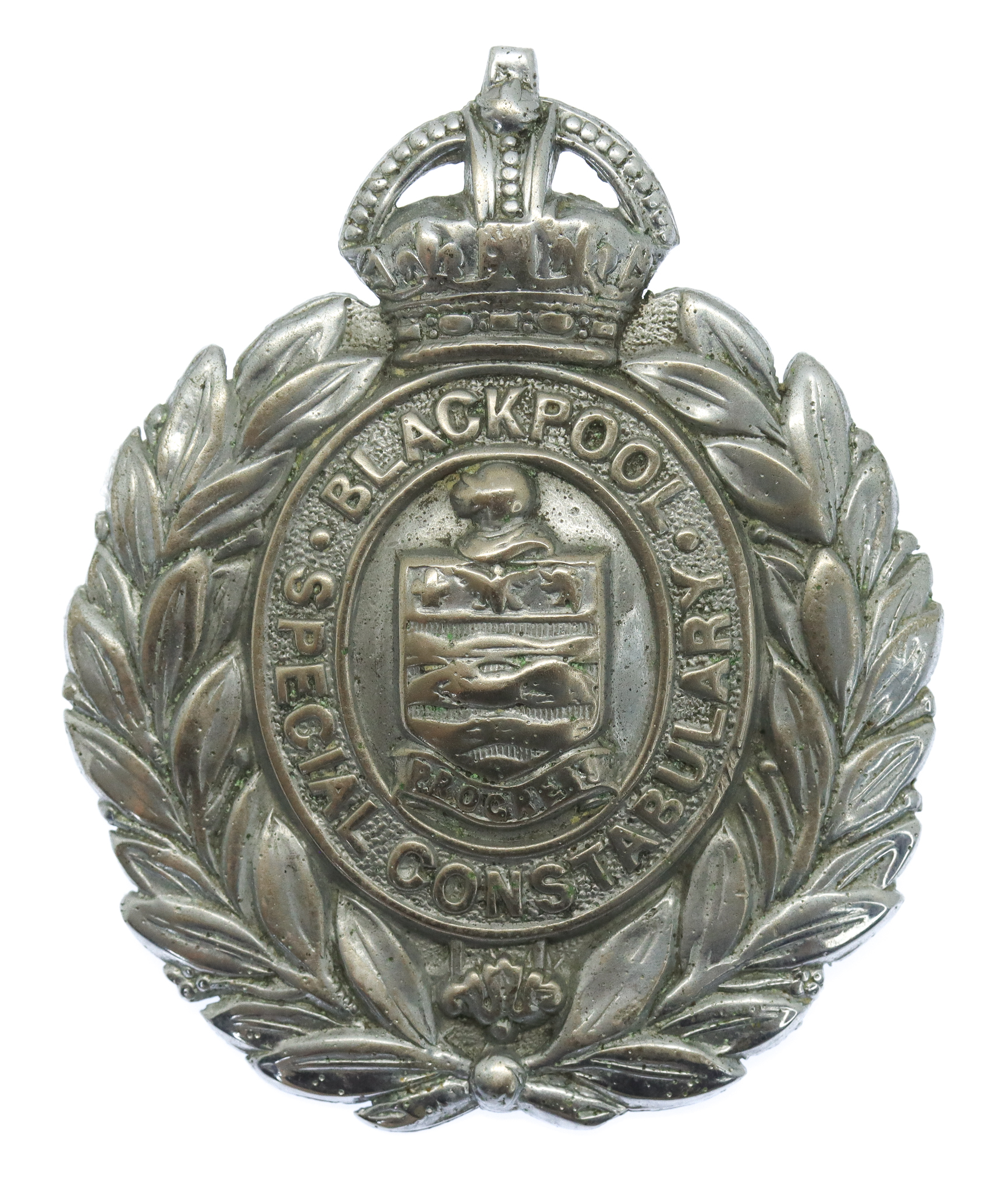 Blackpool Special Constabulary Wreath Cap Badge - King's Crown
