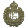 Berkshire Constabulary White Metal Wreath Cap Badge - King's Crown