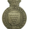 Cornwall Constabulary White Metal Helmet Plate - King's Crown
