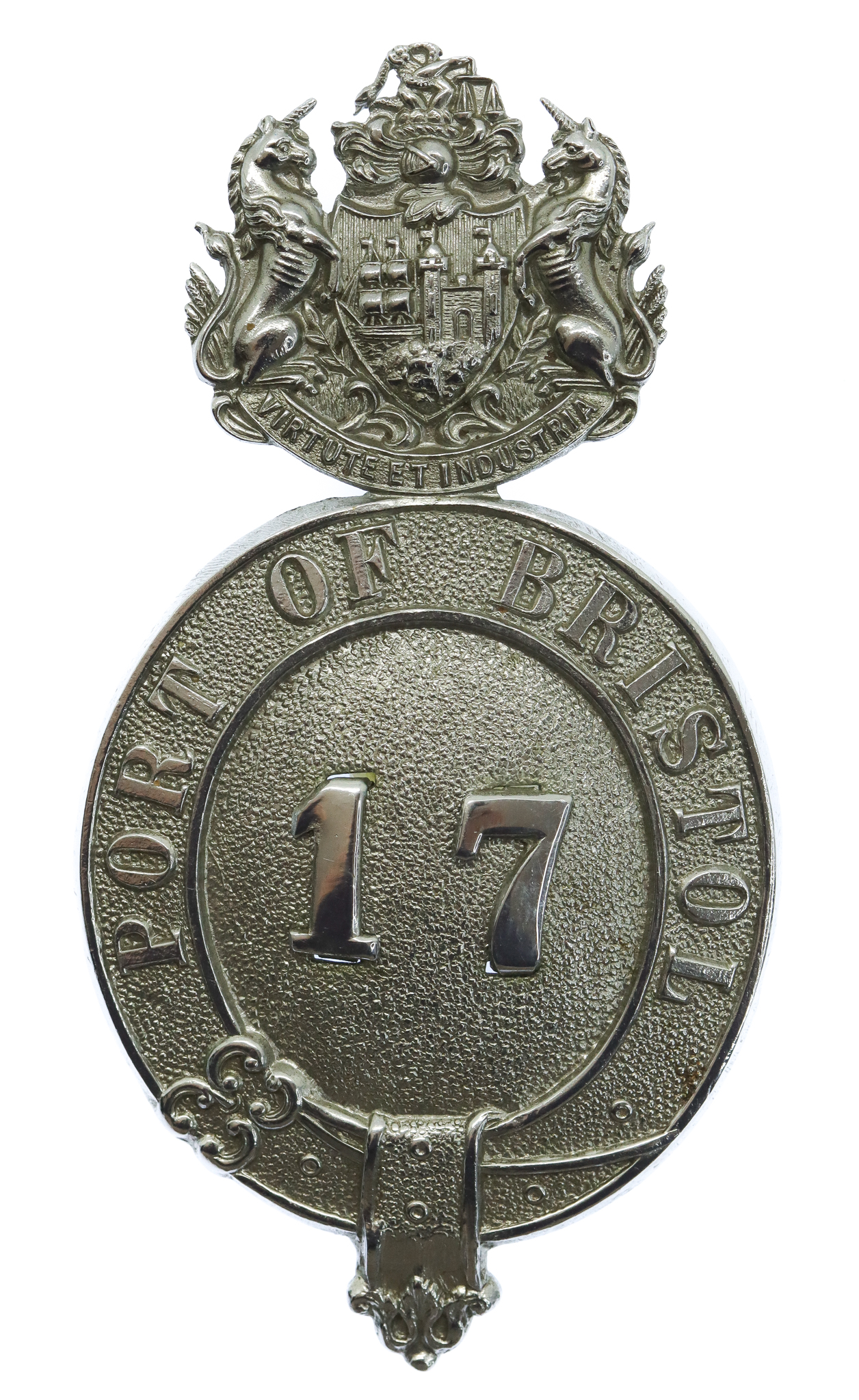 Port of Bristol Police Chrome Helmet Plate (17)