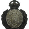 Barnsley Borough Police Wreath Helmet Plate - King's Crown