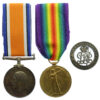 WW1 British War Medal, Victory Medal and Silver War Badge - Pte. A.G. Goodsell, East Kent Regiment (The Buffs) & 24th (2nd Sportsman's) Bn. Royal Fusiliers - Wounded