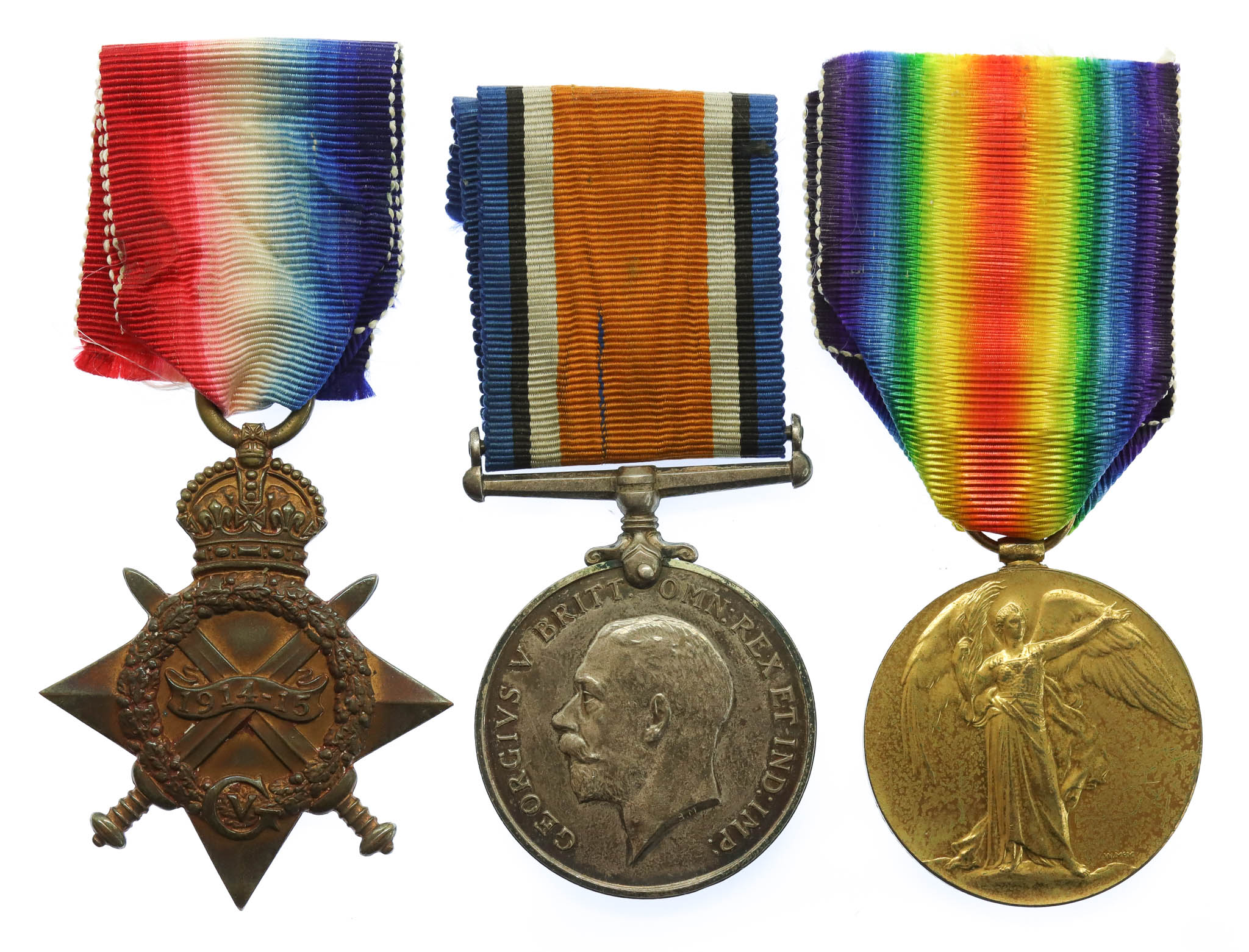 WW1 1914-15 Star Medal Trio - Cpl. A. Rolfe, 7th Bn. Wiltshire Regiment