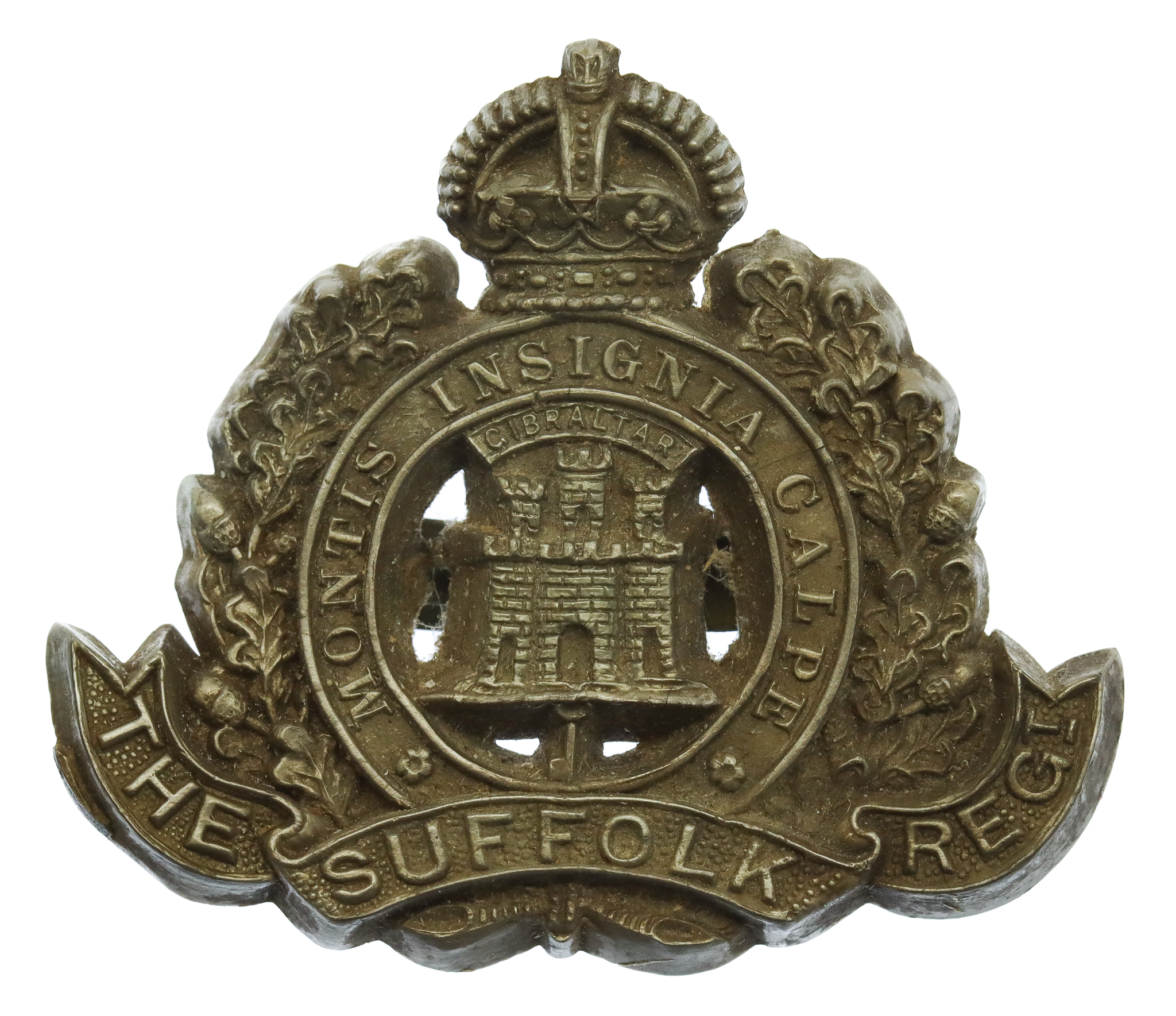Suffolk Regiment WW2 Plastic Economy Cap Badge