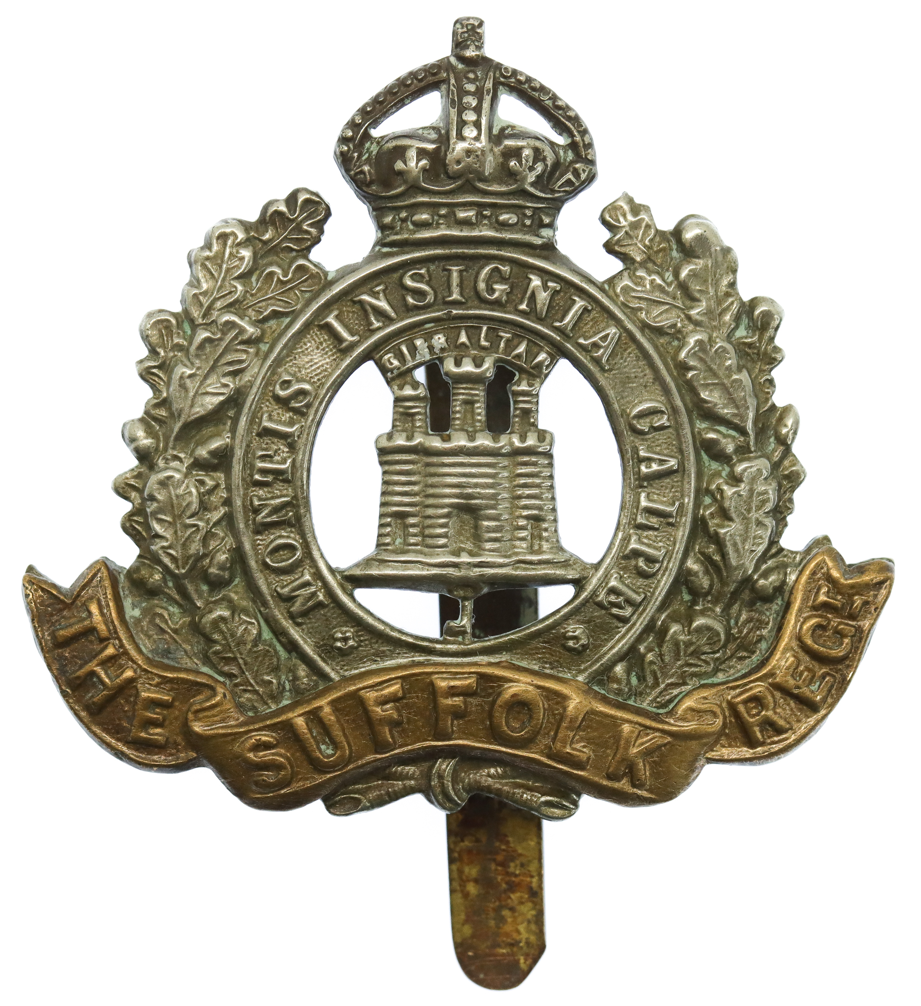 Suffolk Regiment Cap Badge - King's Crown