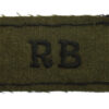 Rifle Brigade (RB) Cloth Slip On Shoulder Title