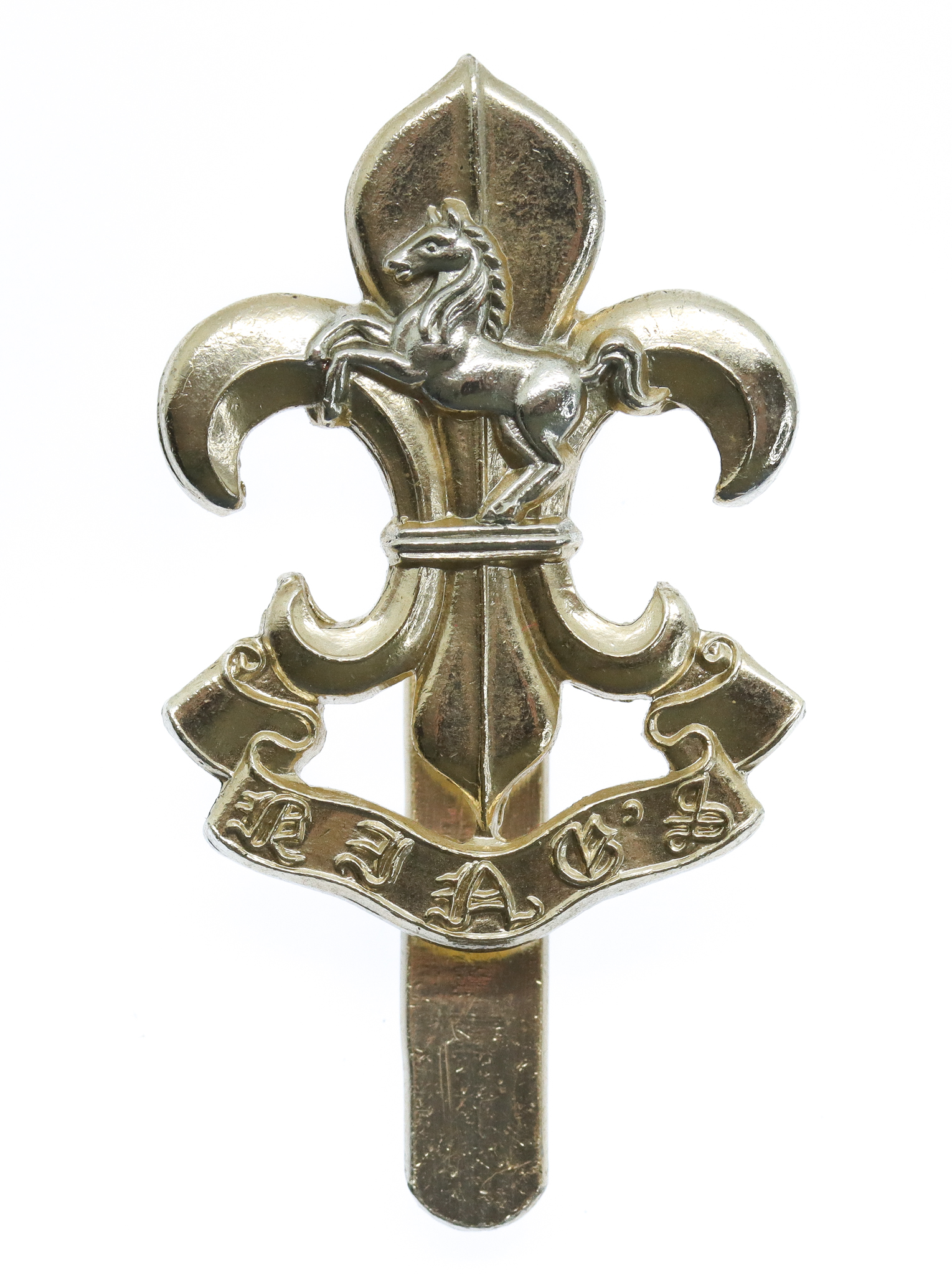 The King's Regiment Anodised (Staybrite) Cap Badge