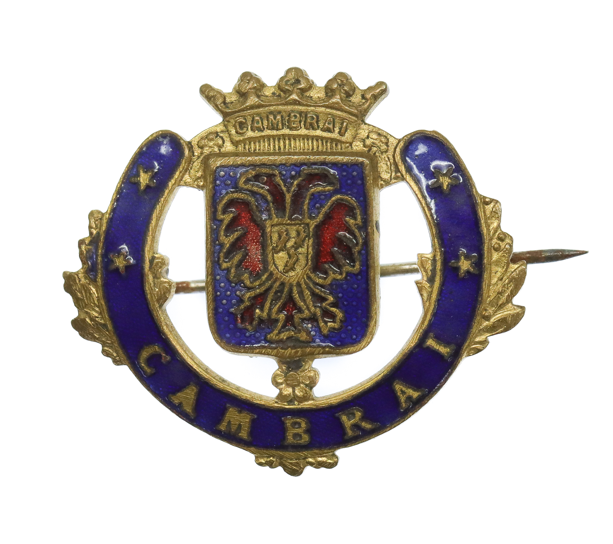 WW1 Battle of Cambrai Enamelled Sweetheart Brooch